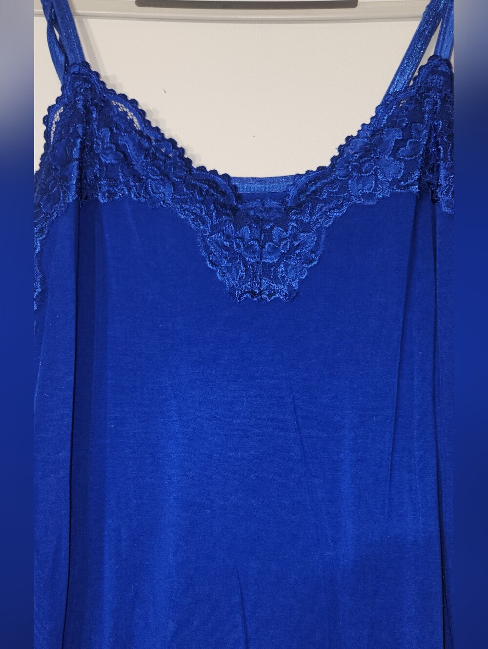 💙💙Lace-Trim Cami Tank Top💙💙 - Royal Blue. Lane Bryant 14/16. - Picture 3 of 13